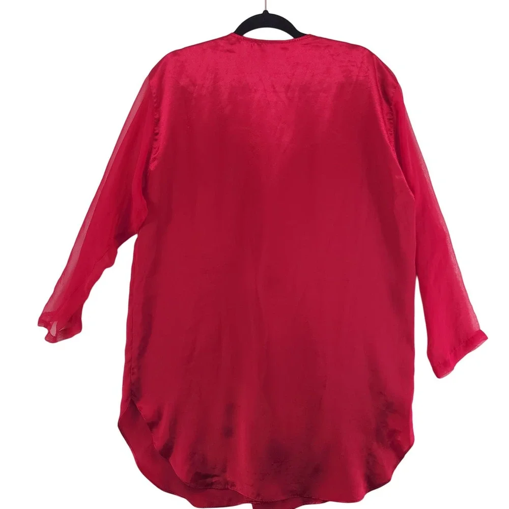 Victorias Secret Shirt Women's M/L Vintage Shirt Gold Label Satin‎ Sleeping